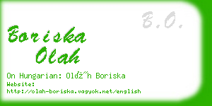 boriska olah business card